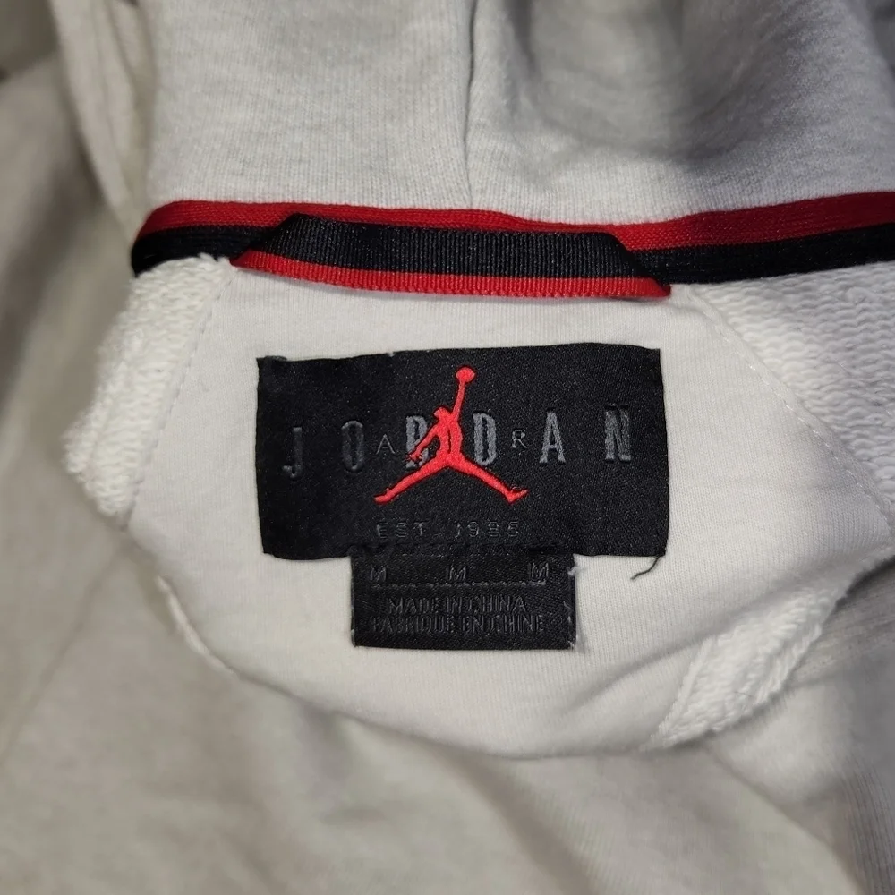 NIKE Air Jordan Black Cat Hoodie Light Bone Men's Size Medium *RARE*
